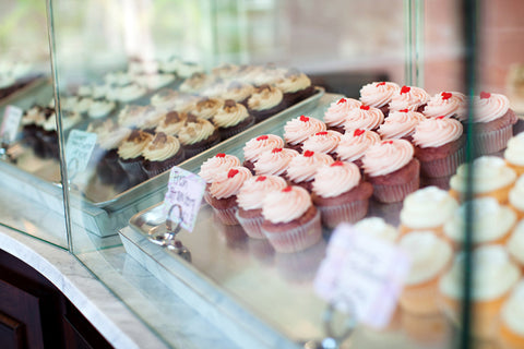 NADIA CAKES Bakery Palmdale, CA pink frosted cupcakes with sprinkles