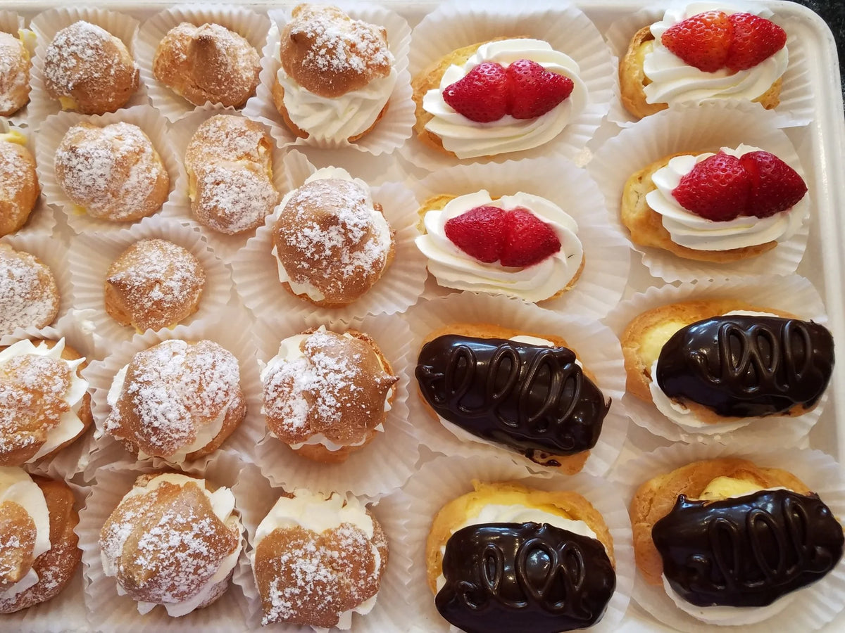 Whipped cream pastries from Phoenix Bakery in Los Angeles Chinatown