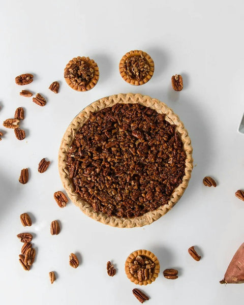 SWEET POTATO SENSATIONS INC Bakery Detroit, MI pecan pie with scattered pecans