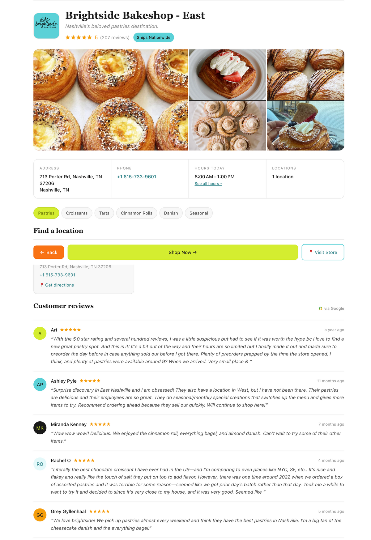 Doughful Bakery Page