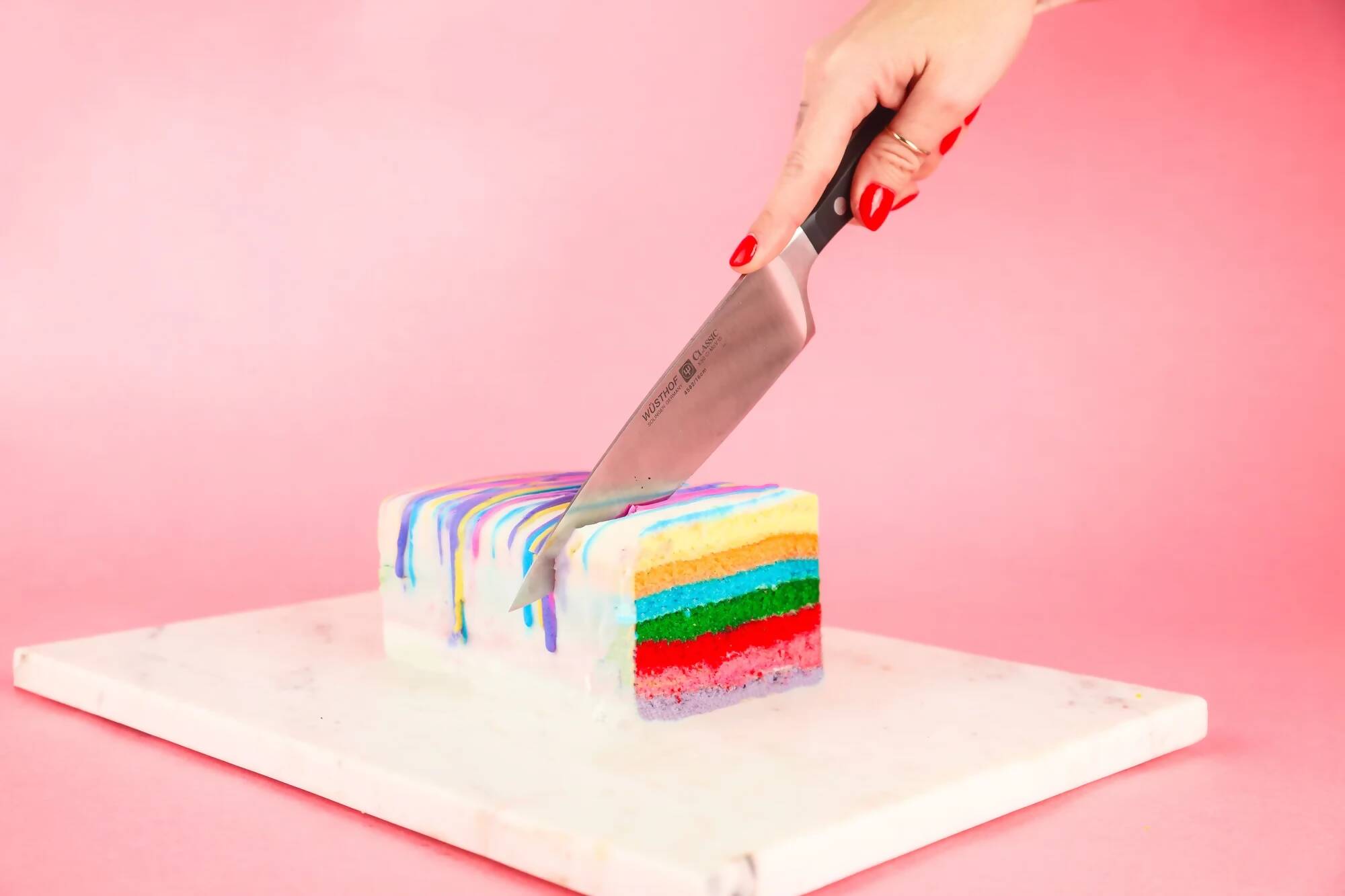 Rainbow Seven Layer Cake