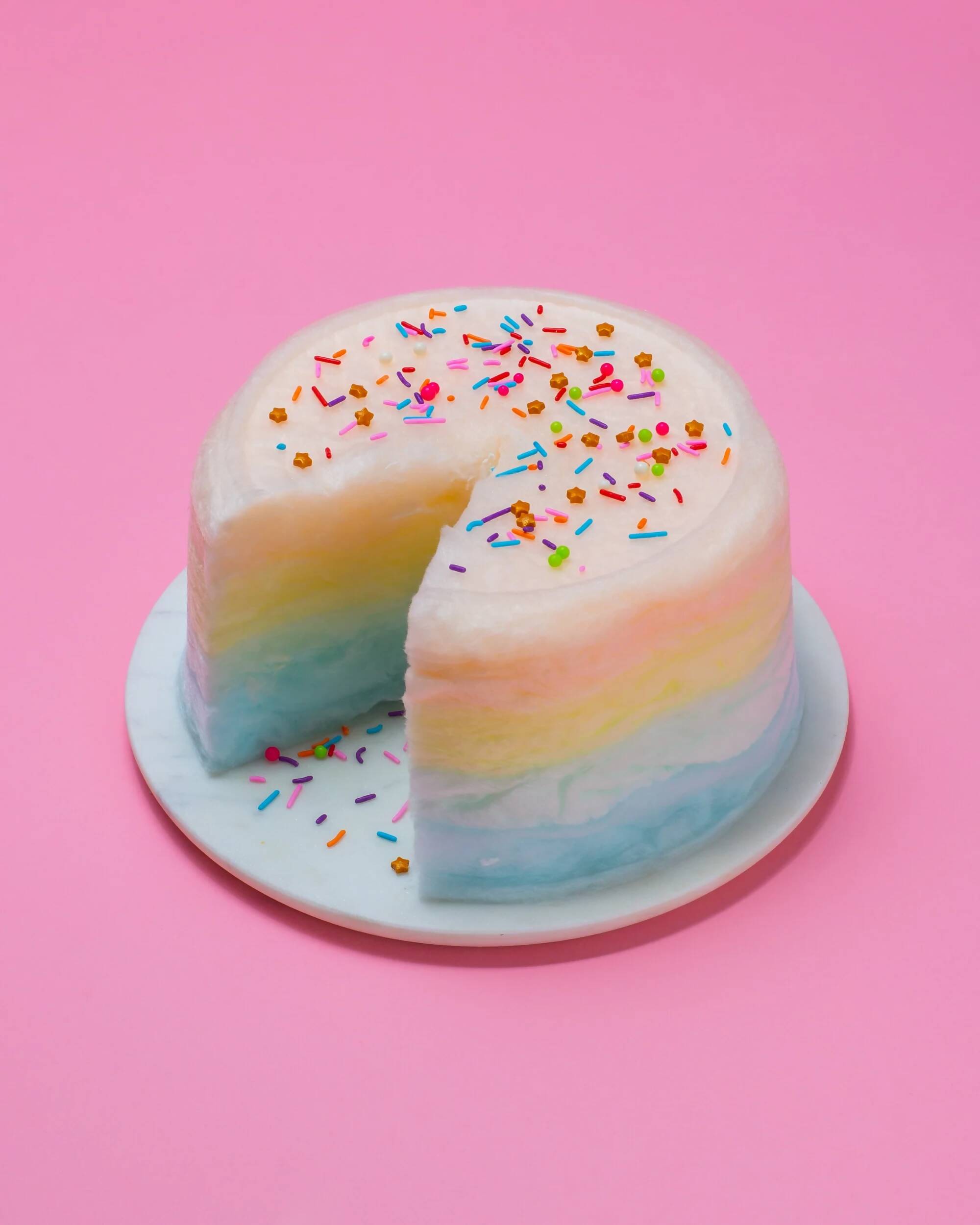 HOLD THE PINK - RAINBOW FLOOF CAKE