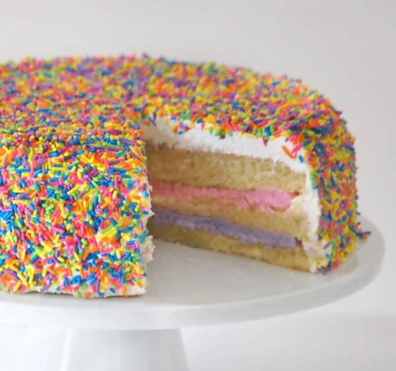 Sprinkle “Happy” Cake
