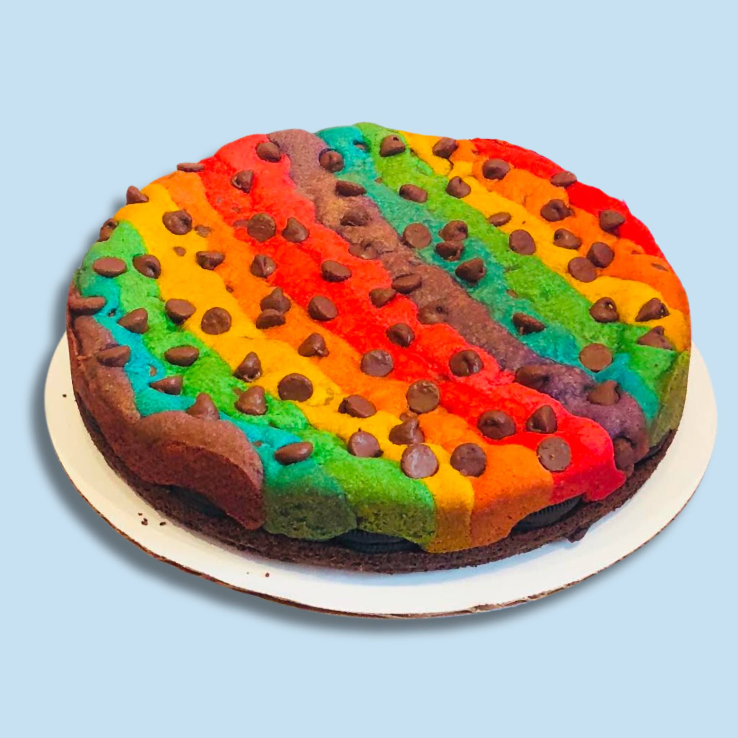 Rainbow Brookie Cake