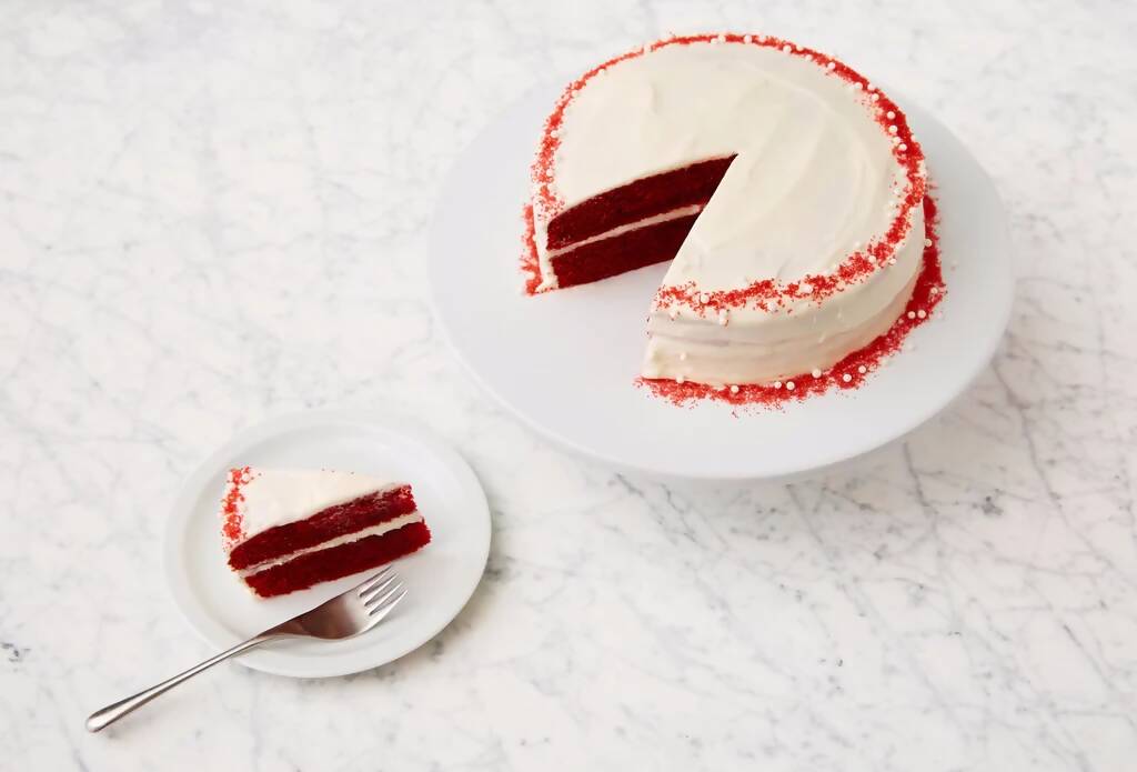RED VELVET CAKE WITH CREAM CHEESE FROSTING